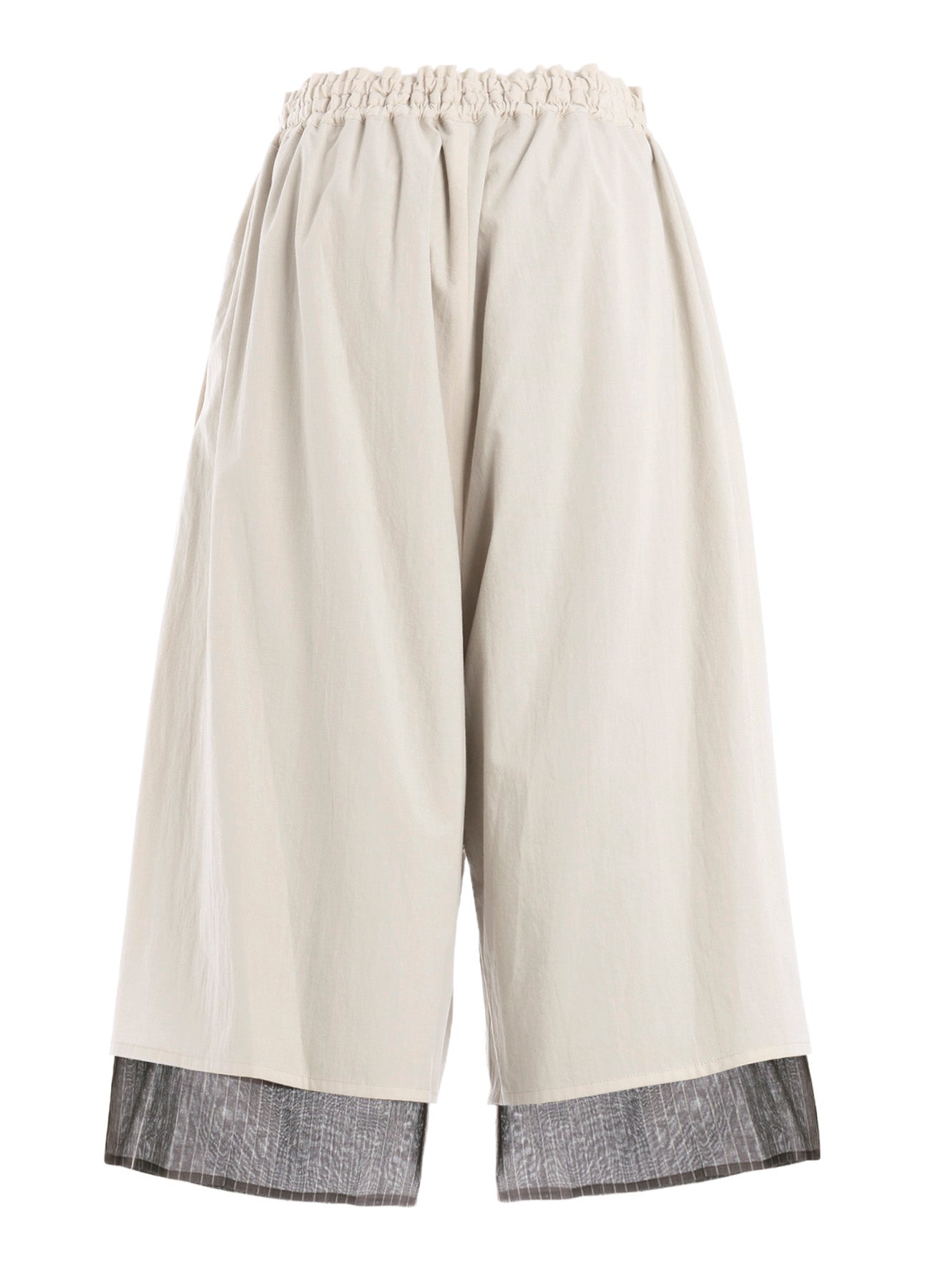 COTTON BROAD GATHERE DOUBLE PANTS