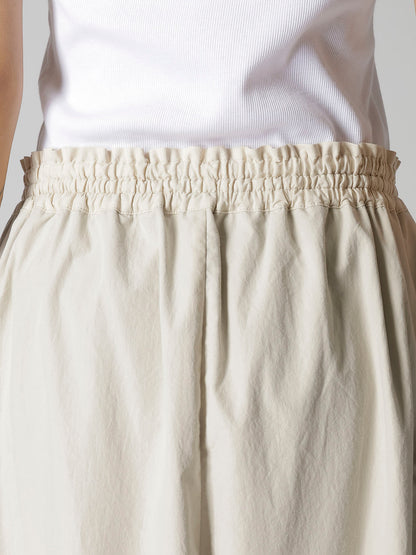 COTTON BROAD GATHERE DOUBLE PANTS