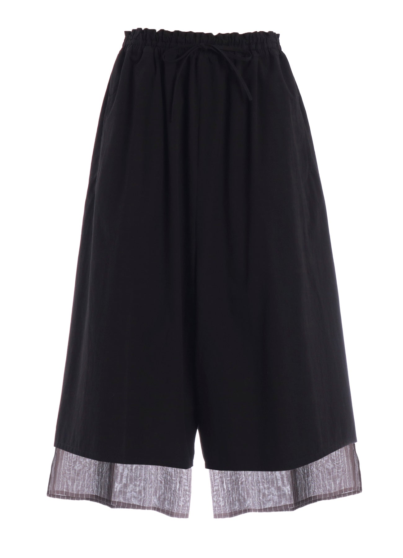 COTTON BROAD GATHERE DOUBLE PANTS
