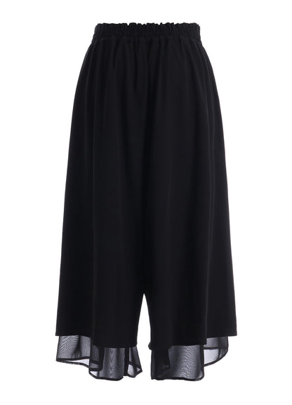 COTTON HARD TWISTED JERSEY GATHERED DOUBLE PANTS