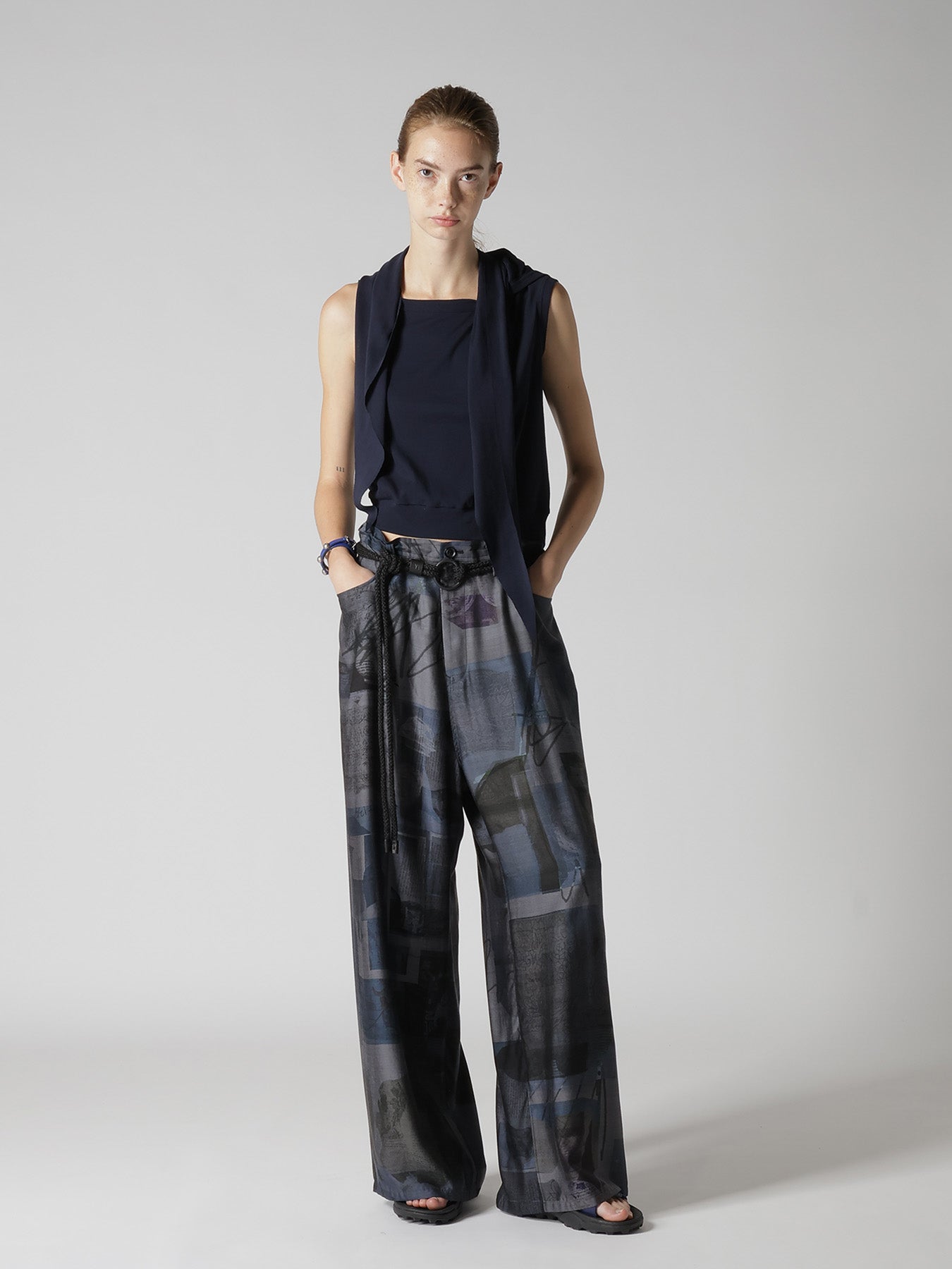 CU/DUNGAREE LIGHT TWILL LONG STRAIGHT PANTS