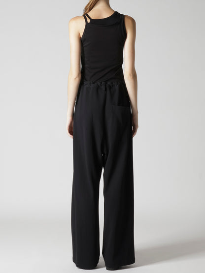 COTTON INLAY LONG STRAIGHT PANTS