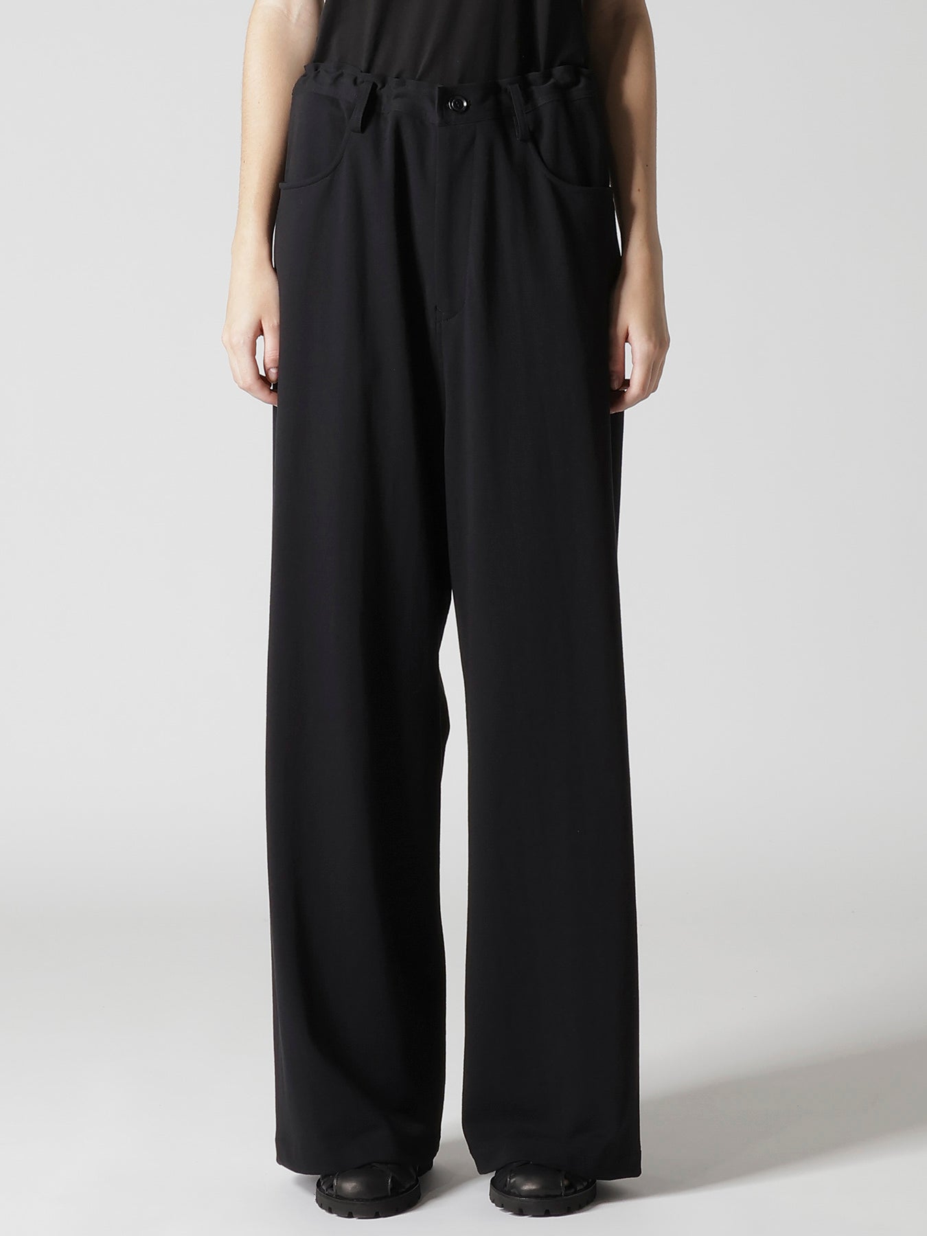 COTTON INLAY LONG STRAIGHT PANTS