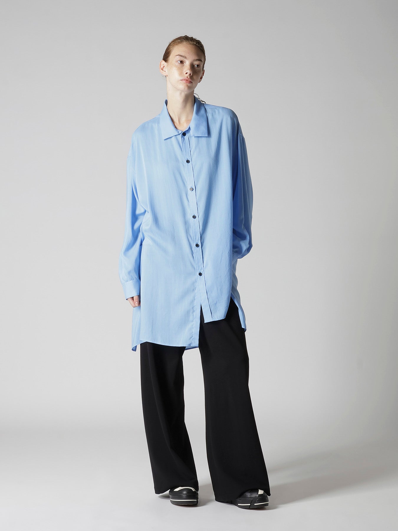 COTTON INLAY LONG STRAIGHT PANTS