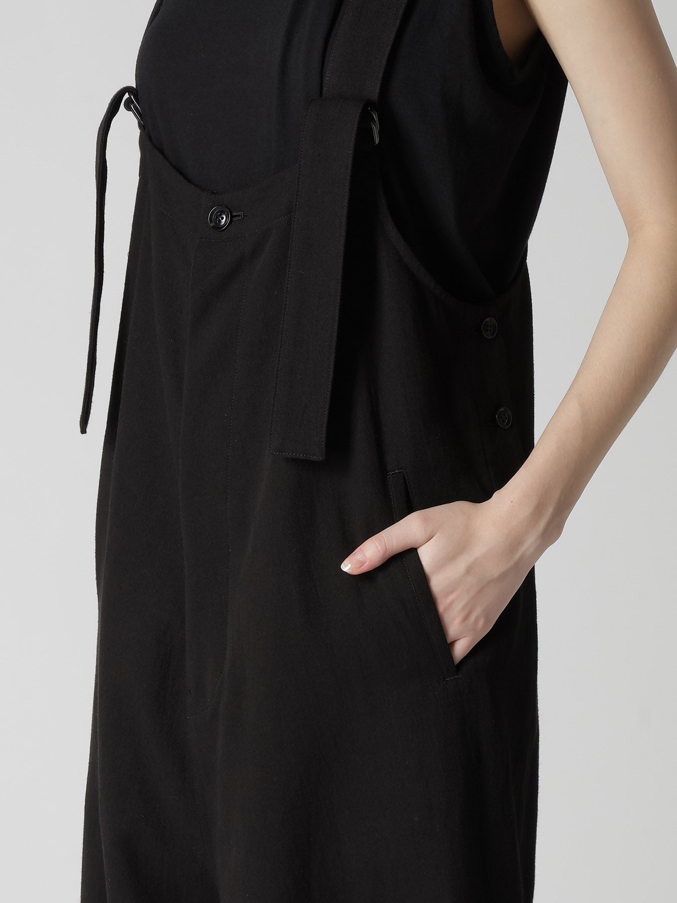 COTTON FLAX GABARDINE OVERALL