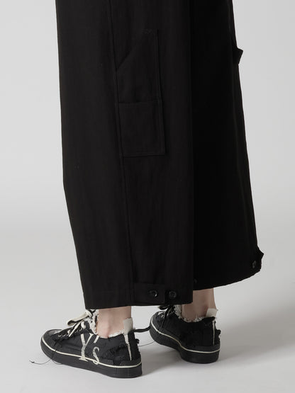 COTTON FLAX GABARDINE OVERALL