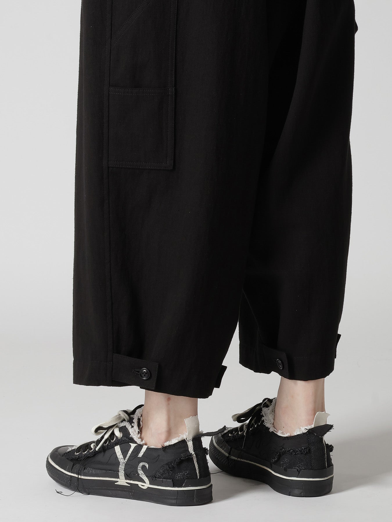 COTTON FLAX GABARDINE OVERALL