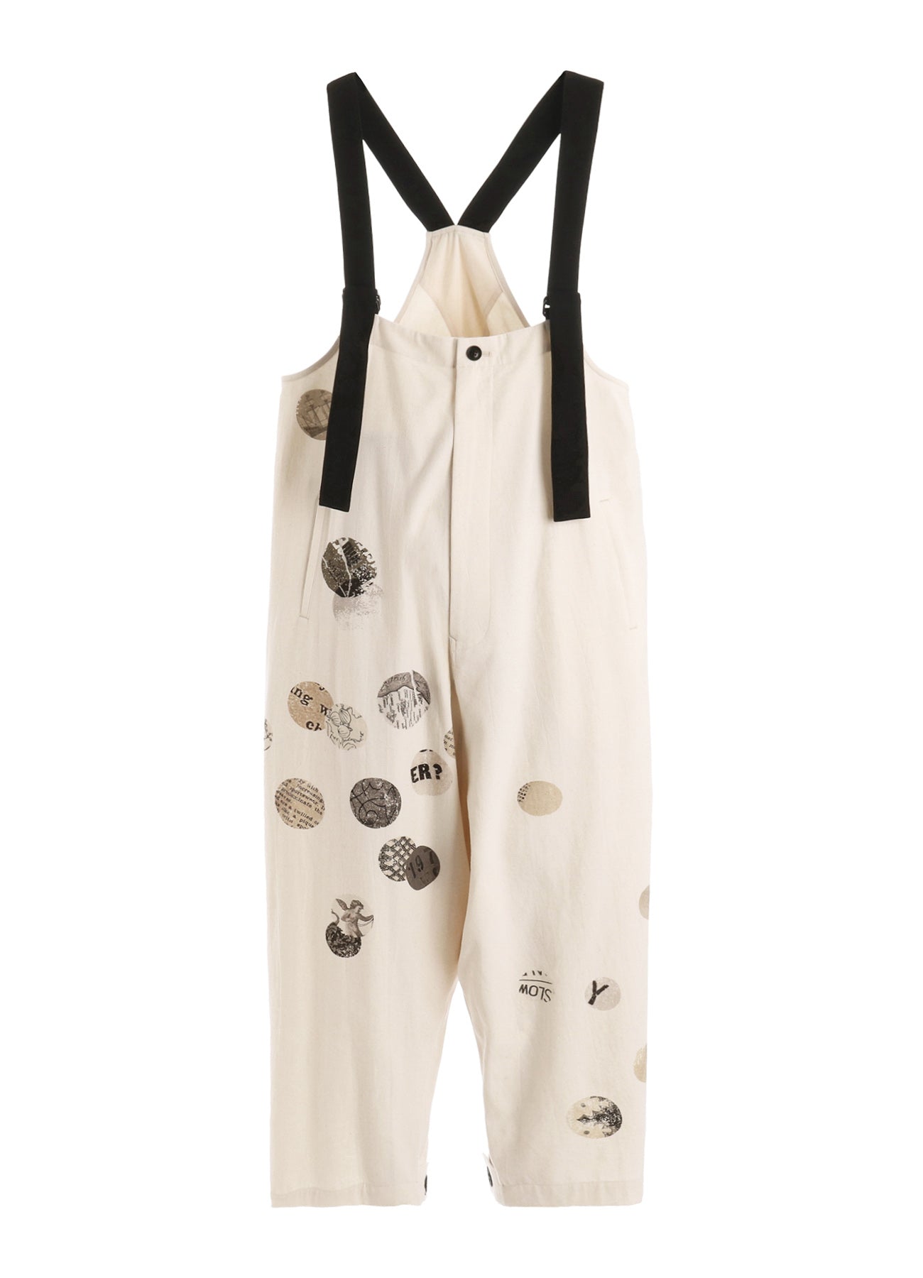 6OZ DENIM ANGEL DOT PRINT OVERALLS