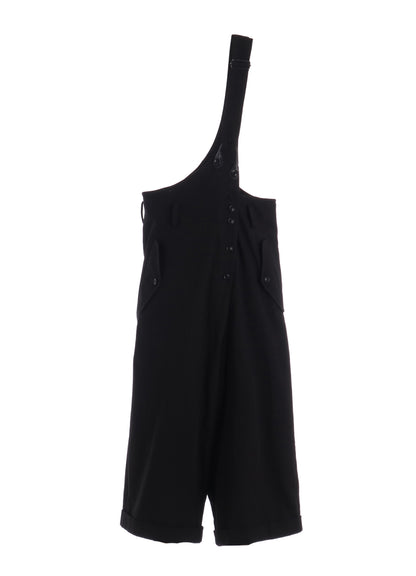 COTTON FLAX GABARDINE CENTER TUCK PANTS