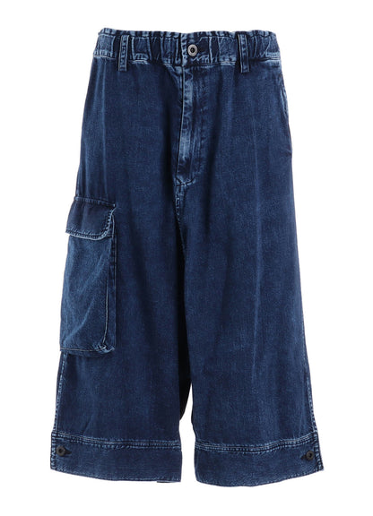 8OZ DENIM CHEMICAL WASH HEM CUFFS SAROUEL PANTS