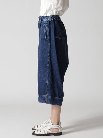 8OZ DENIM CHEMICAL WASH HEM CUFFS SAROUEL PANTS