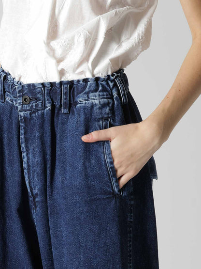 8OZ DENIM CHEMICAL WASH HEM CUFFS SAROUEL PANTS