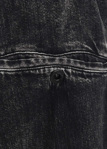 8OZ DENIM CHEMICAL WASH HEM CUFFS SAROUEL PANTS