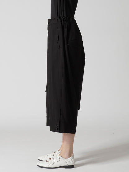 CROSS WEAVE GABARDINE HEM CUFFS SAROUEL PANTS