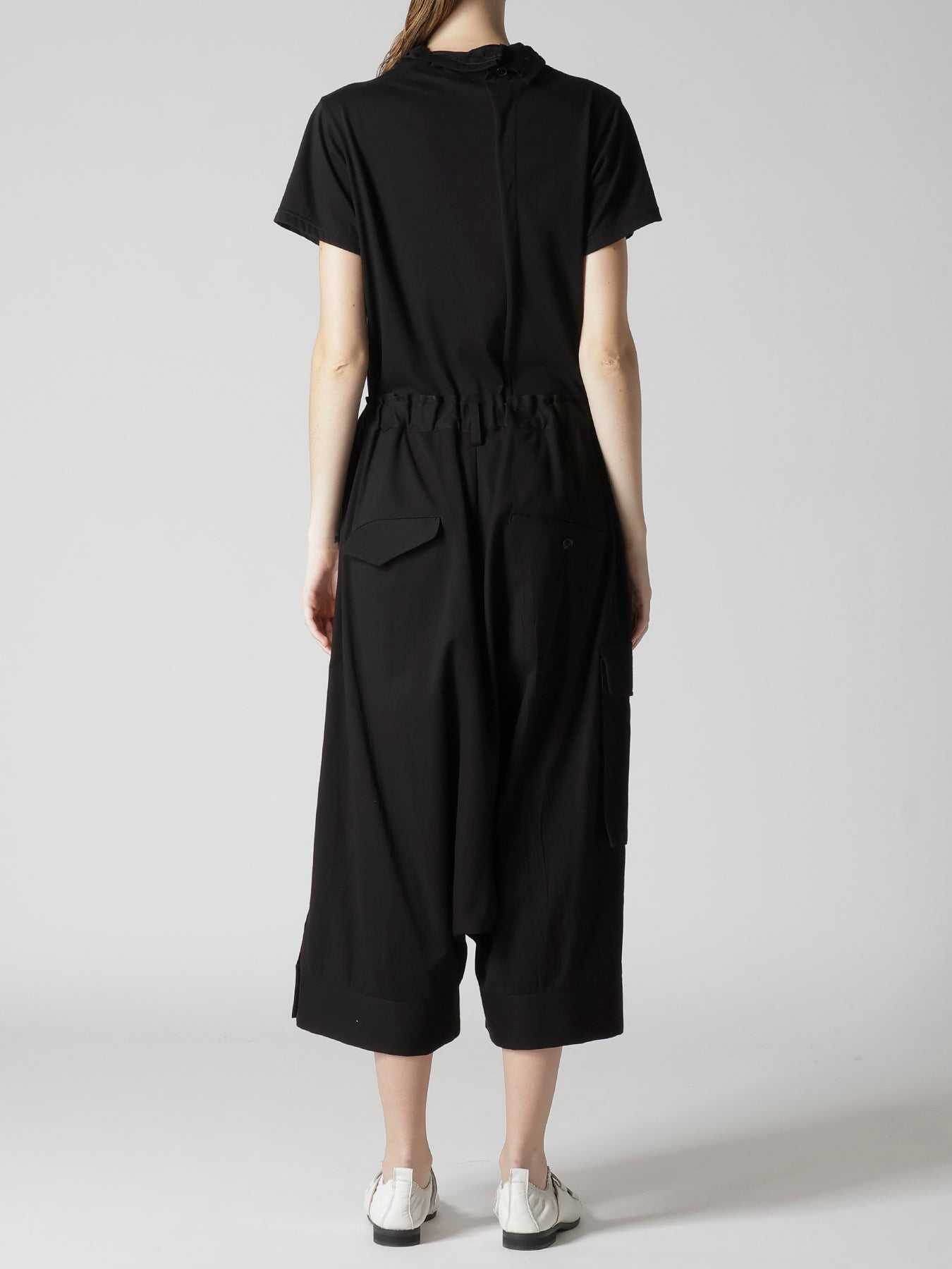 CROSS WEAVE GABARDINE HEM CUFFS SAROUEL PANTS