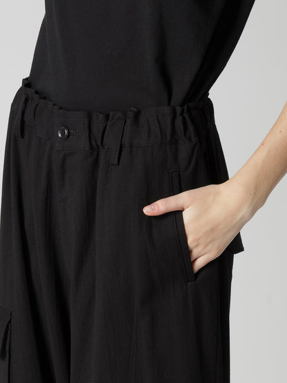 CROSS WEAVE GABARDINE HEM CUFFS SAROUEL PANTS