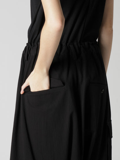 CROSS WEAVE GABARDINE HEM CUFFS SAROUEL PANTS