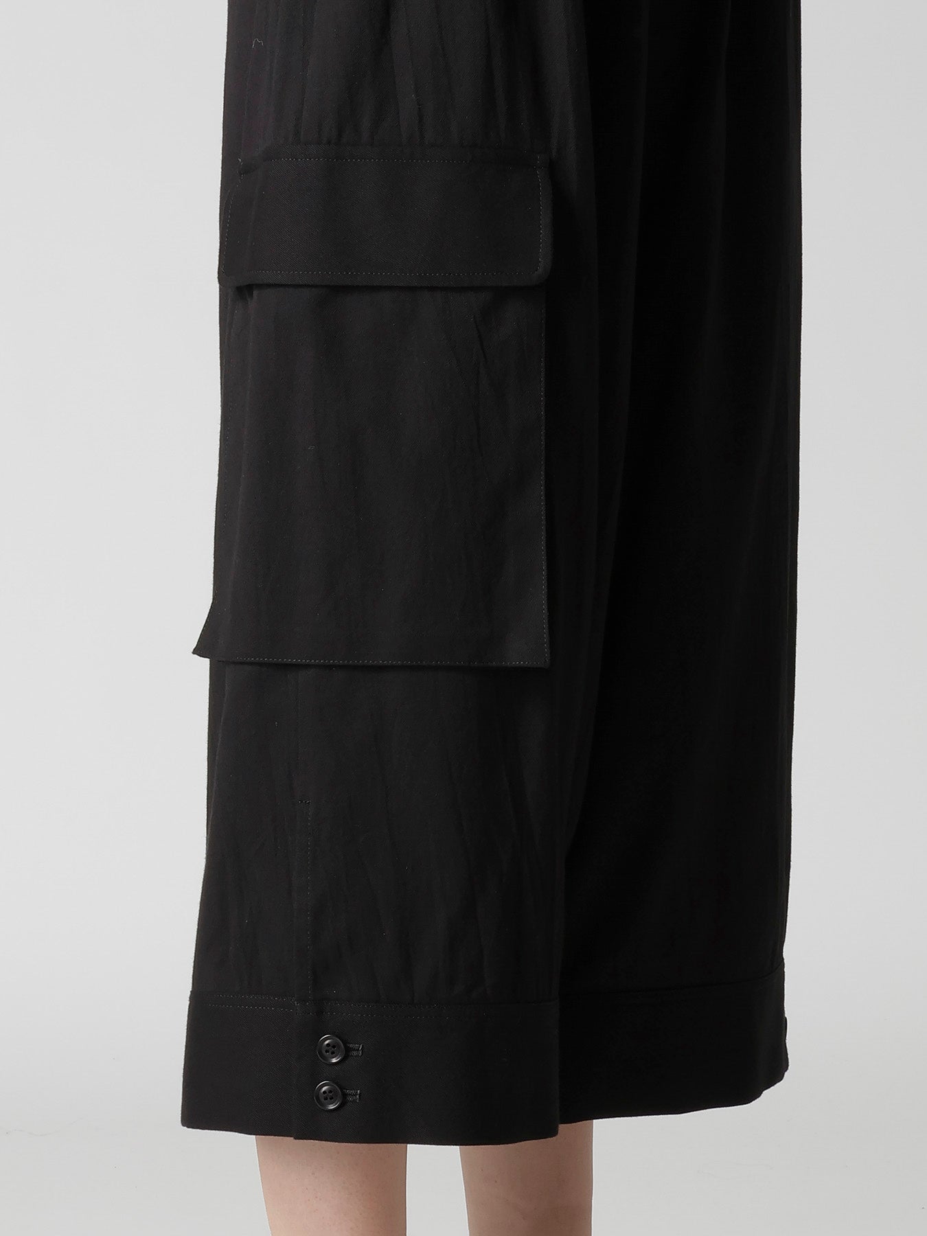 CROSS WEAVE GABARDINE HEM CUFFS SAROUEL PANTS