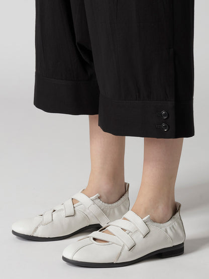 CROSS WEAVE GABARDINE HEM CUFFS SAROUEL PANTS