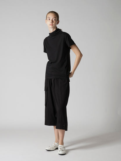 CROSS WEAVE GABARDINE HEM CUFFS SAROUEL PANTS