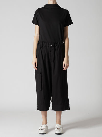 CROSS WEAVE GABARDINE HEM CUFFS SAROUEL PANTS
