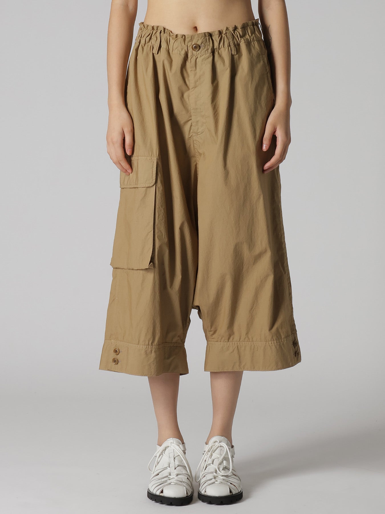 COTTON TYPEWRITER HEM CUFFS SAROUEL PANTS