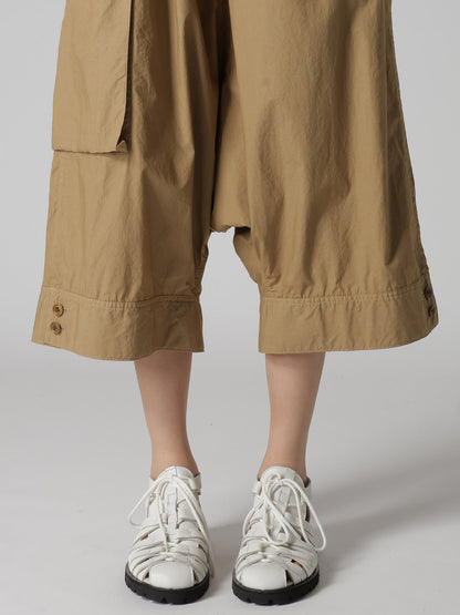 COTTON TYPEWRITER HEM CUFFS SAROUEL PANTS
