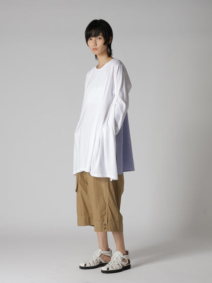 COTTON TYPEWRITER HEM CUFFS SAROUEL PANTS