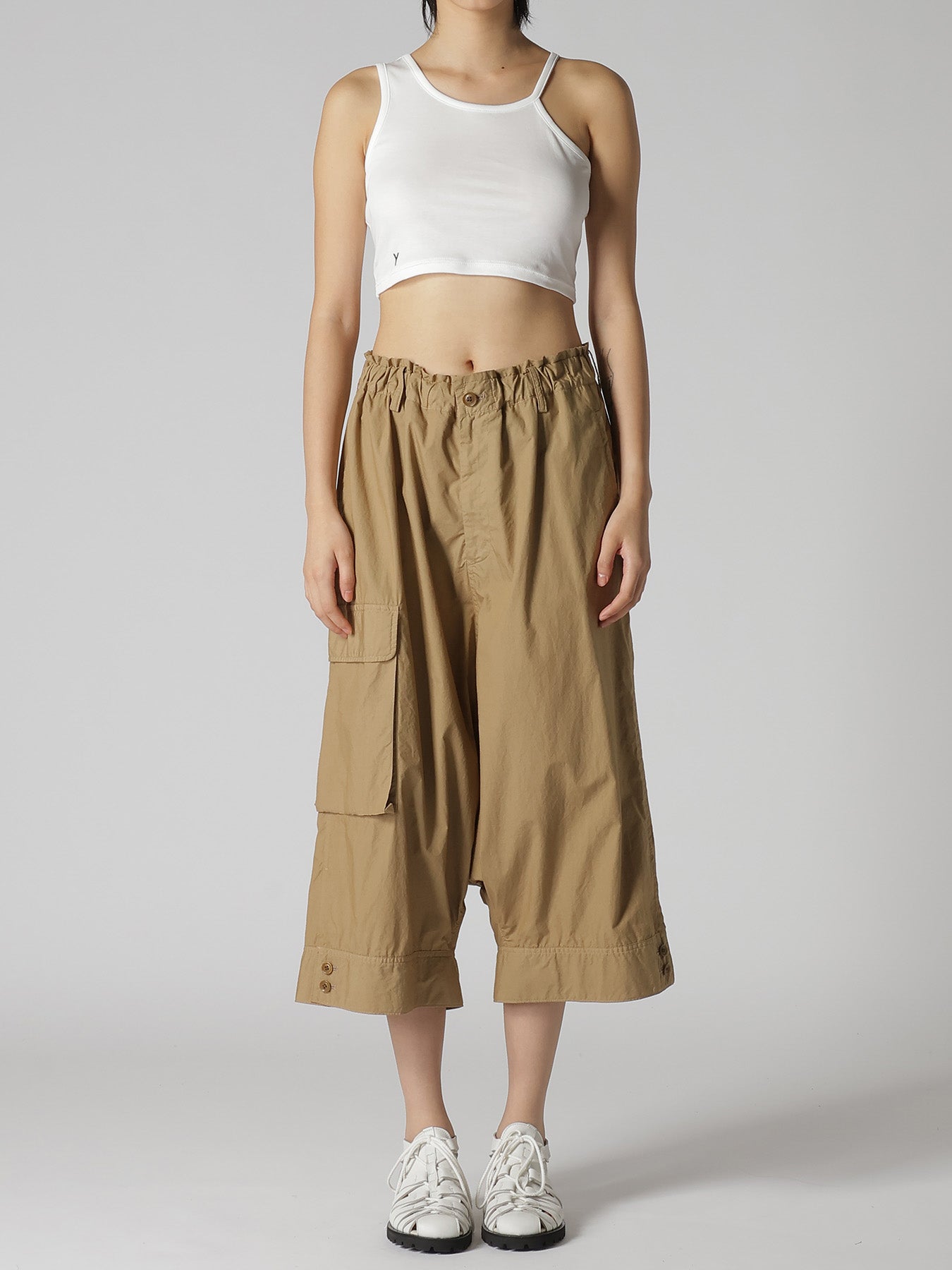 COTTON TYPEWRITER HEM CUFFS SAROUEL PANTS