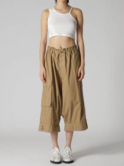 COTTON TYPEWRITER HEM CUFFS SAROUEL PANTS