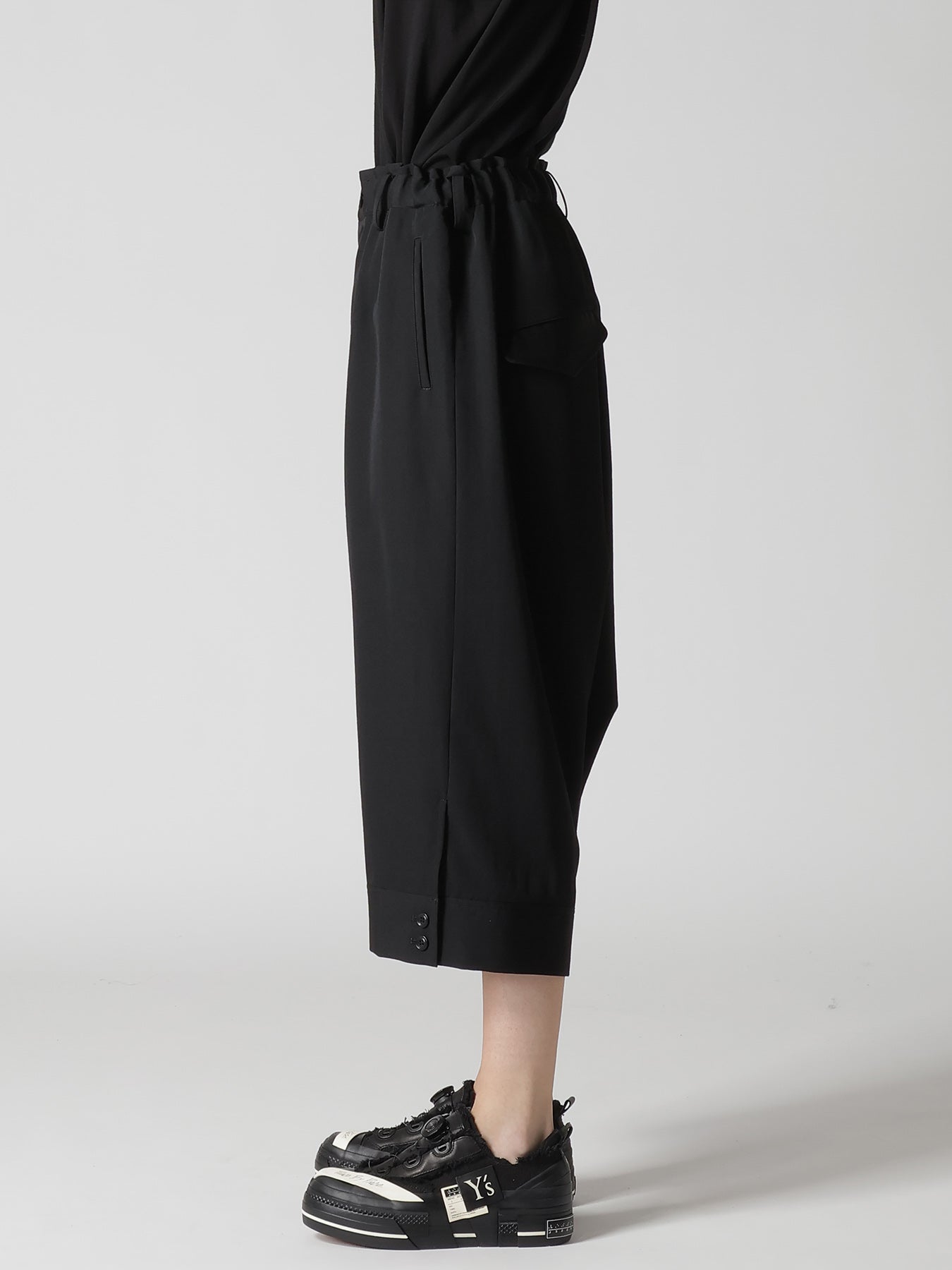 WOOL GABARDINE HEM CUFFS SAROUEL PANTS – THE SHOP YOHJI YAMAMOTO