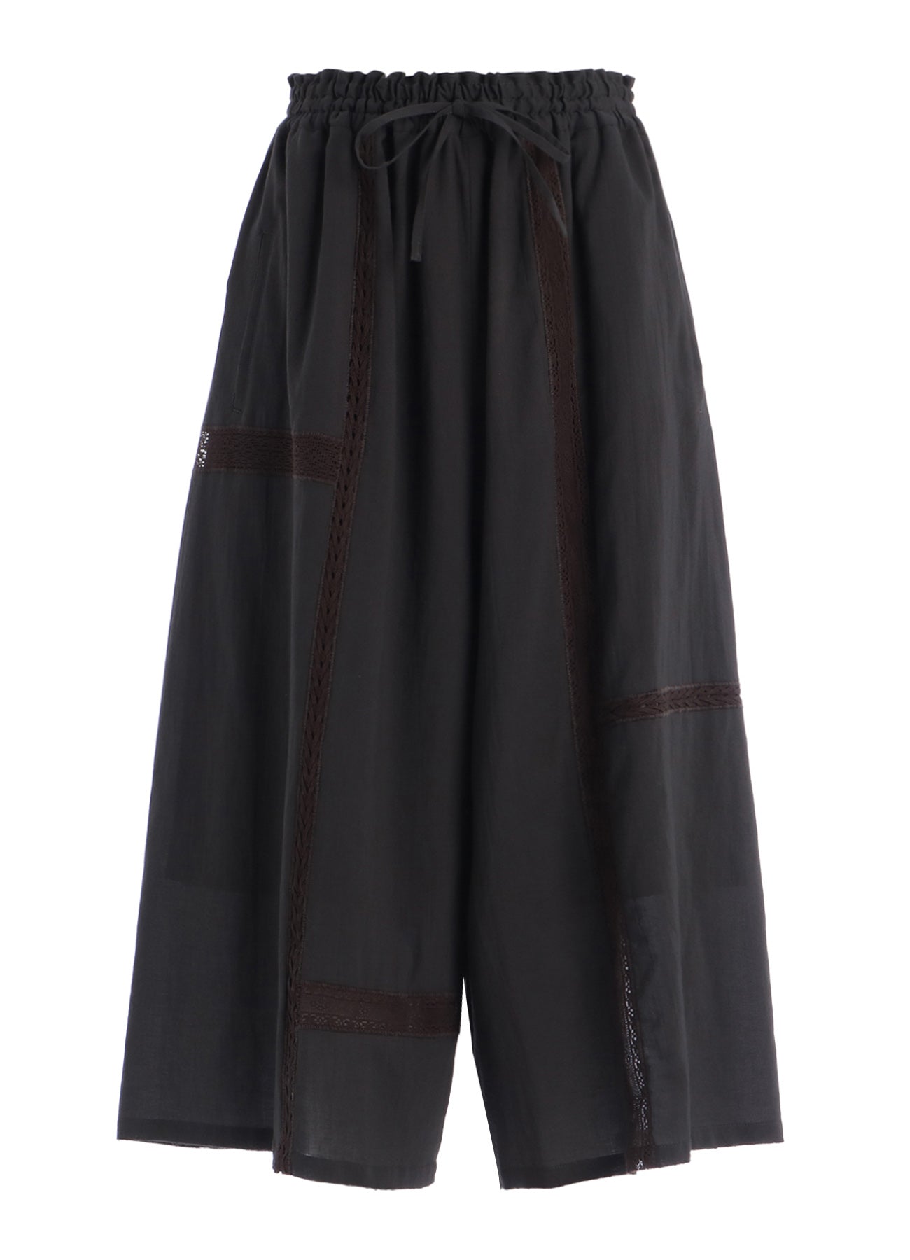 COTTON LACE PATCHWORK GATHER PANTS