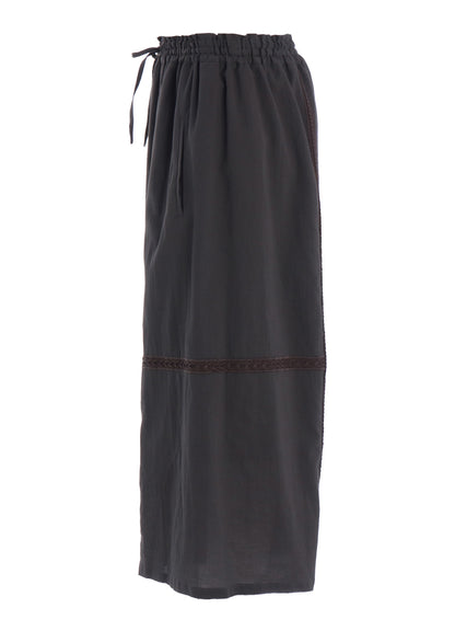 COTTON LACE PATCHWORK GATHER PANTS