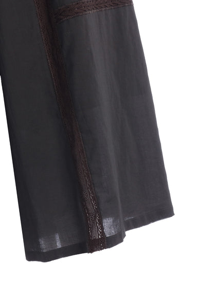 COTTON LACE PATCHWORK GATHER PANTS