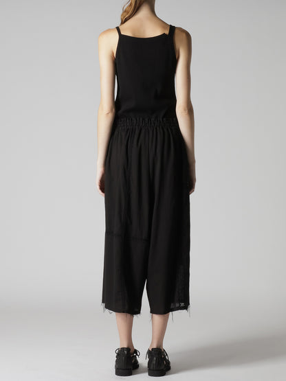 COTTON LACE PATCHWORK GATHER PANTS