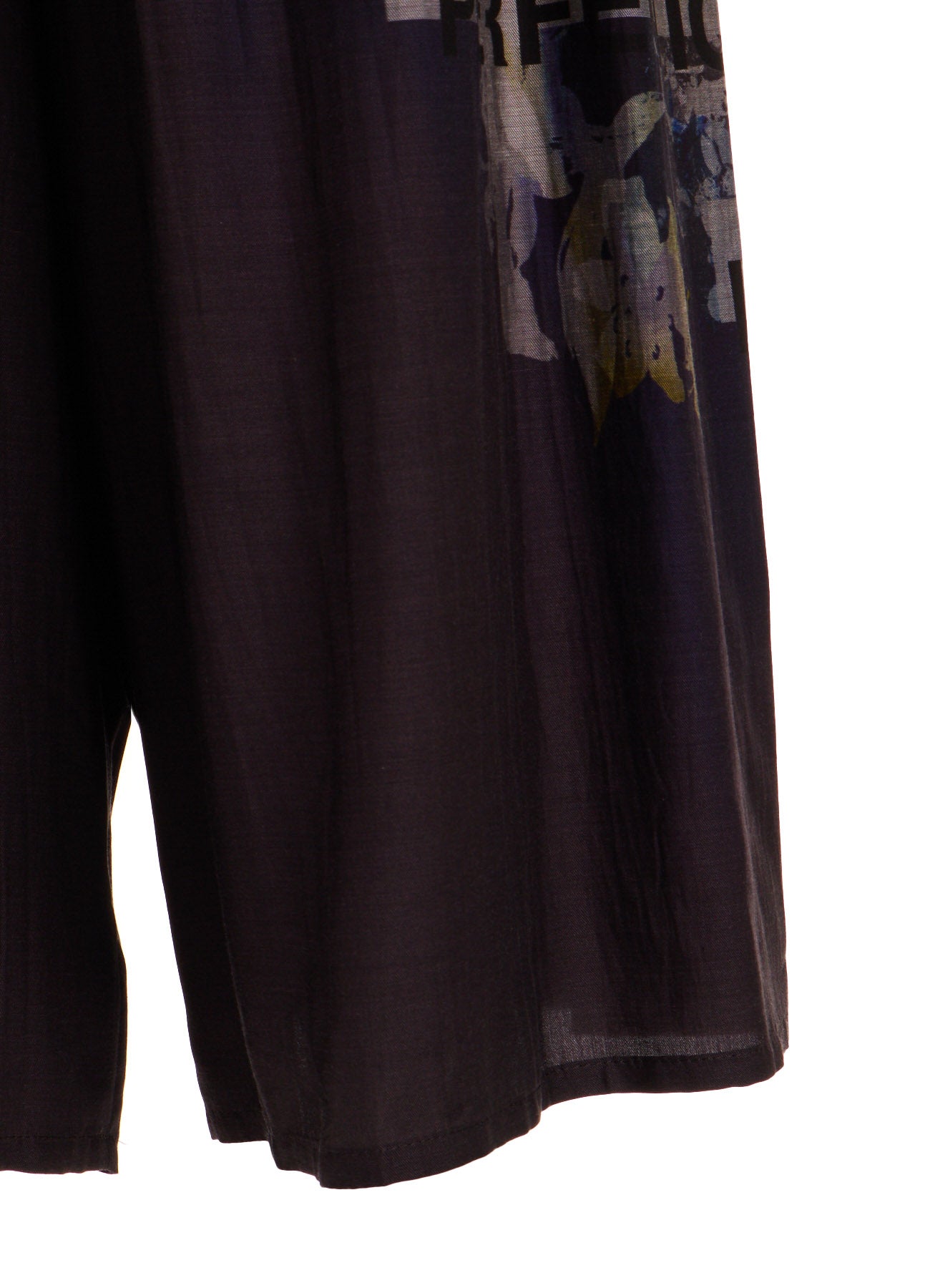 CUPRO/DUNGAREE TWILL GATHER PANTS