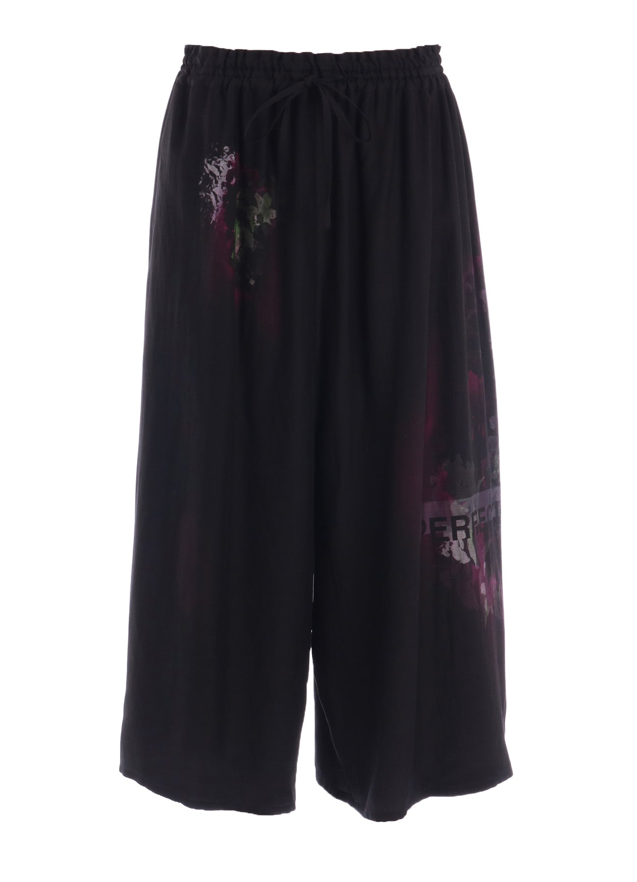 CUPRO/DUNGAREE TWILL GATHER PANTS