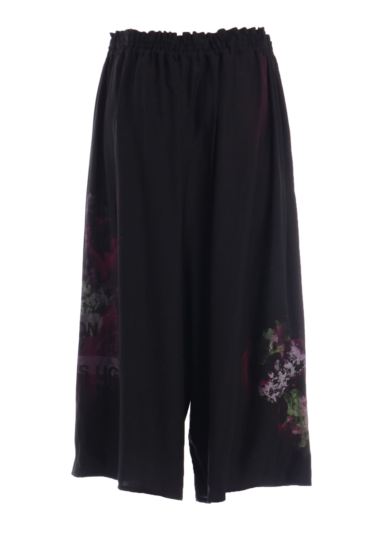 CUPRO/DUNGAREE TWILL GATHER PANTS