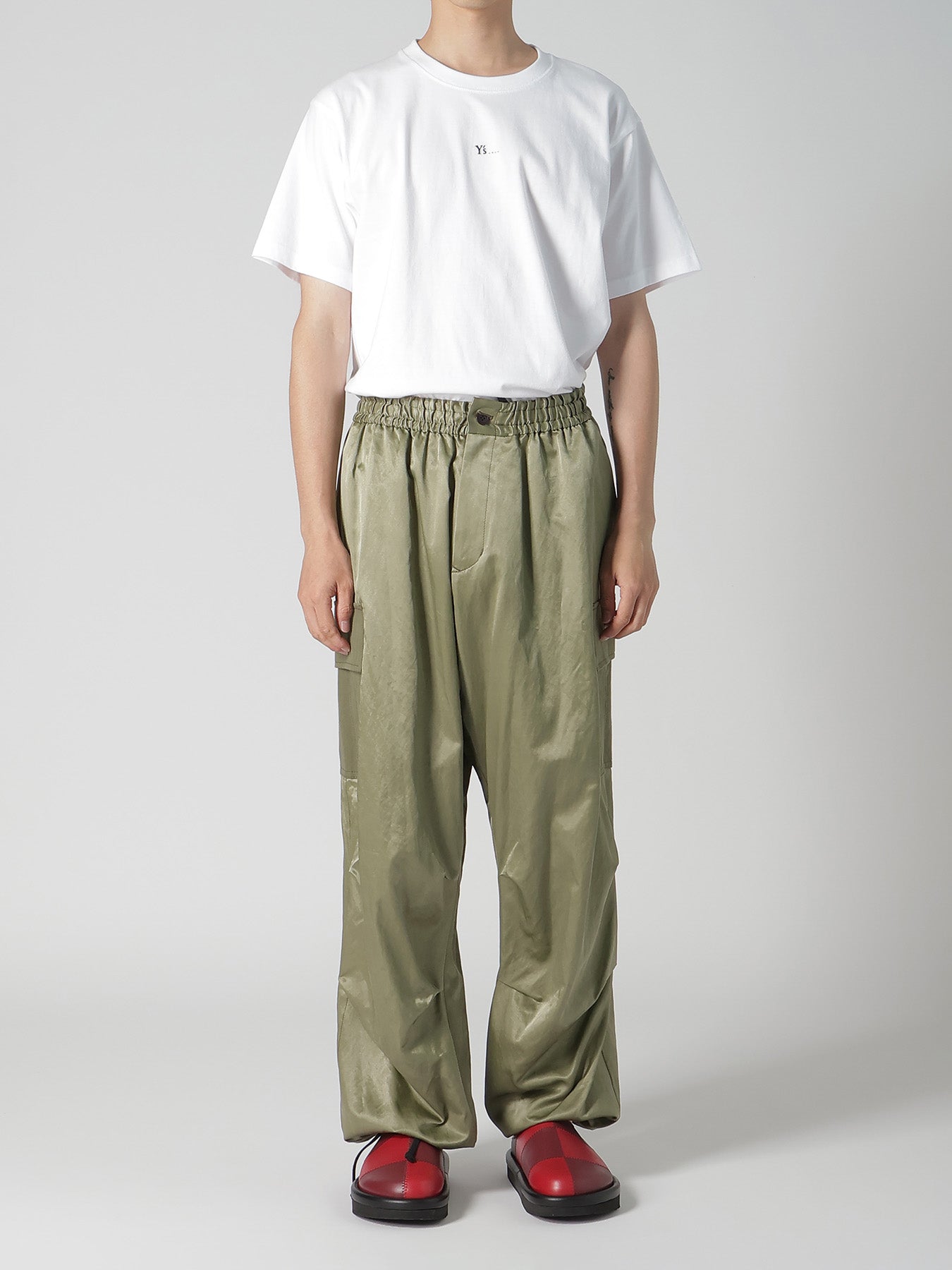 SATIN/COTTON CARGO PANTS