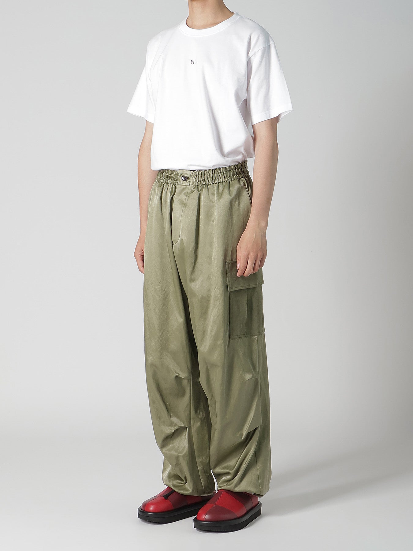 SATIN/COTTON CARGO PANTS