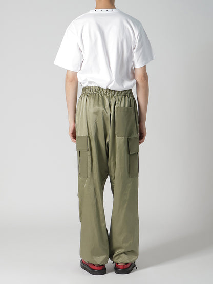 SATIN/COTTON CARGO PANTS