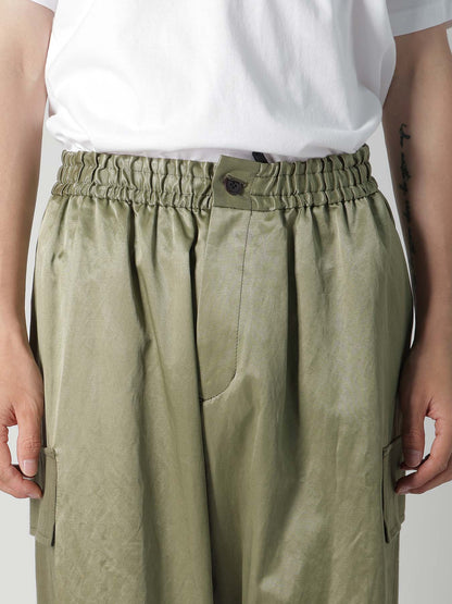 SATIN/COTTON CARGO PANTS