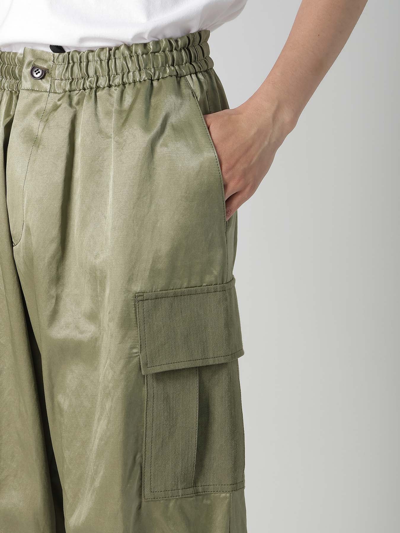 SATIN/COTTON CARGO PANTS