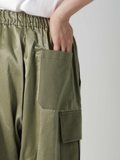 SATIN/COTTON CARGO PANTS