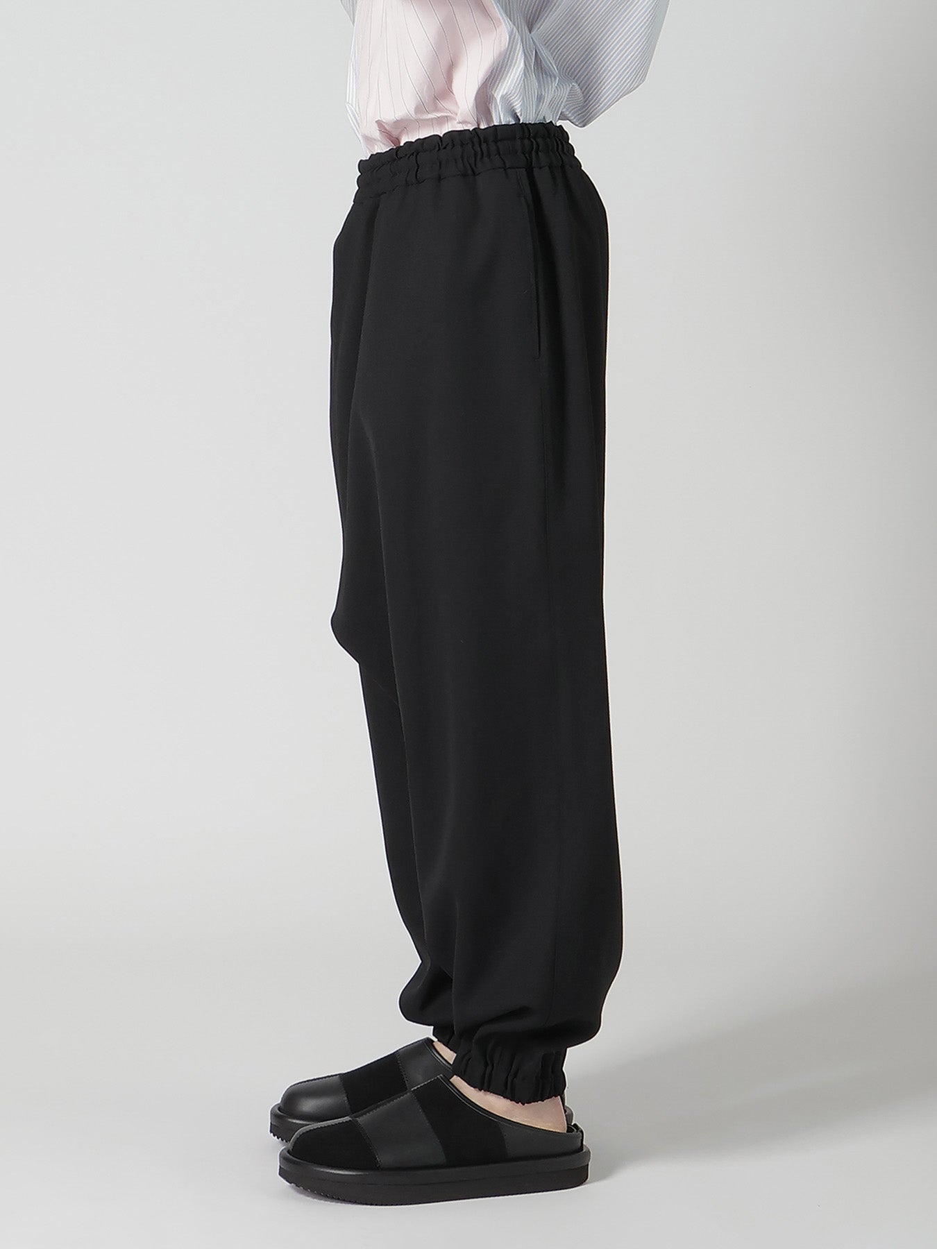 WOOL GABARDINE SAROUEL PANTS