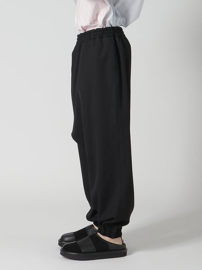 WOOL GABARDINE SAROUEL PANTS