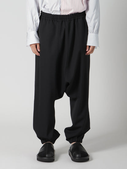 WOOL GABARDINE SAROUEL PANTS