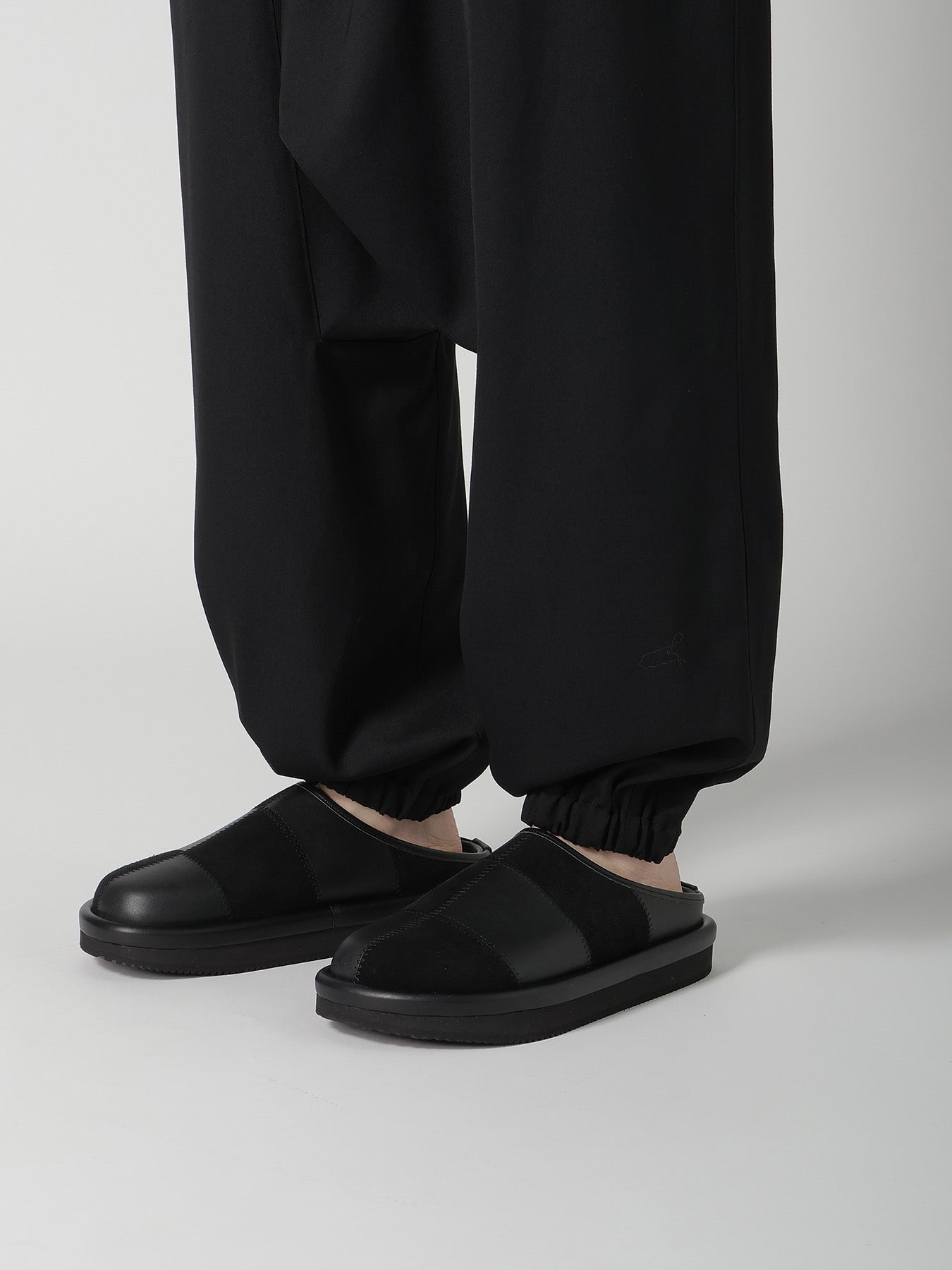WOOL GABARDINE SAROUEL PANTS