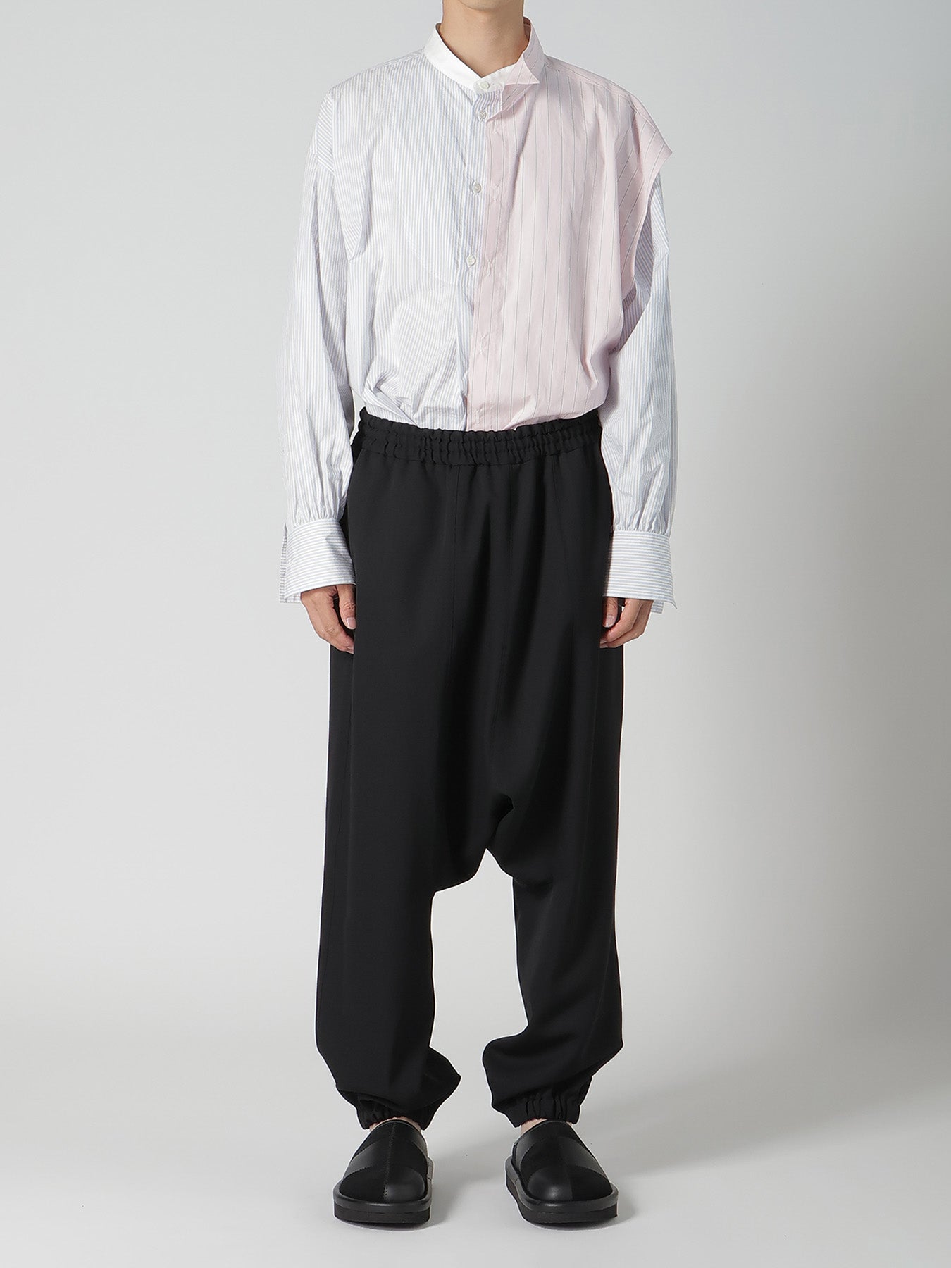 WOOL GABARDINE SAROUEL PANTS