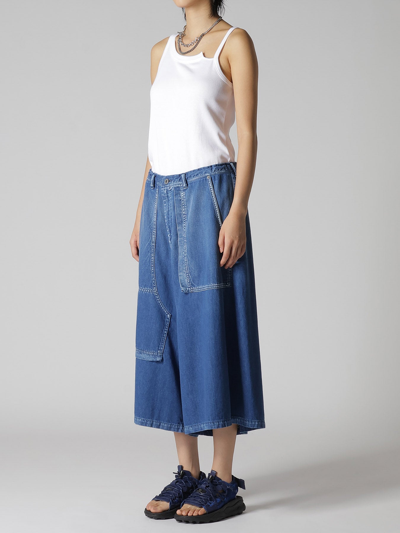 8OZ SPOTTED DENIM SAROUEL PANTS